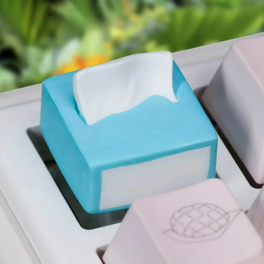 Keyboard setup featuring the unique Whimsical Cat Artisan Keycap
