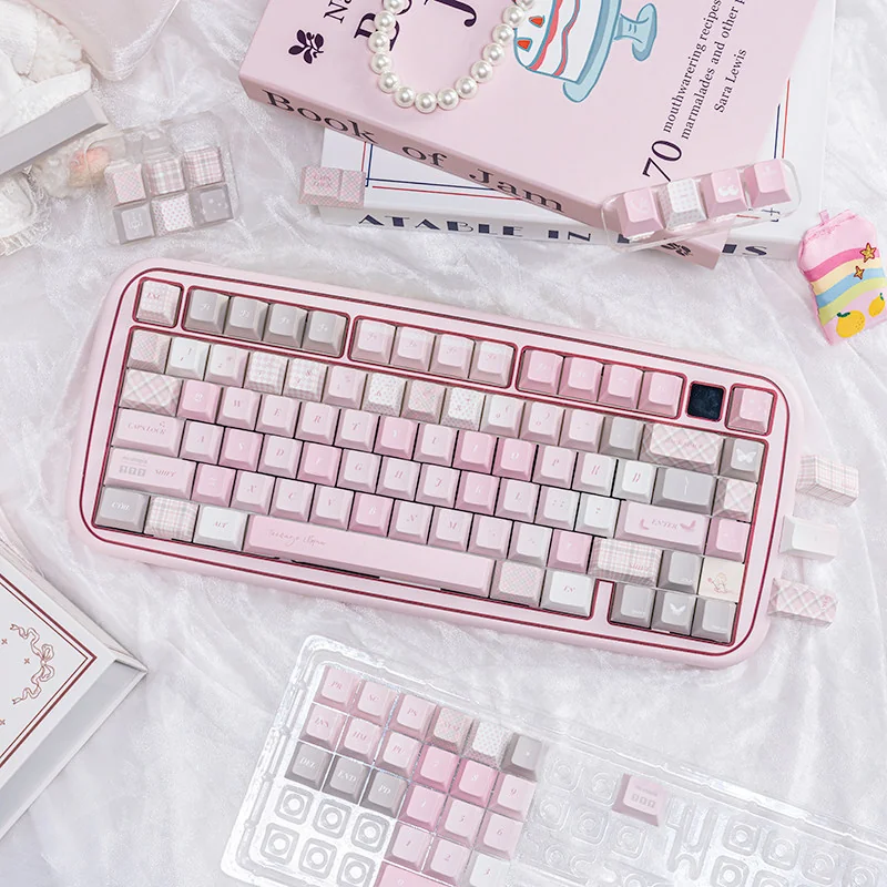 Close-up of Dreamy Utopia PBT Dye-sublimation Keycap Texture