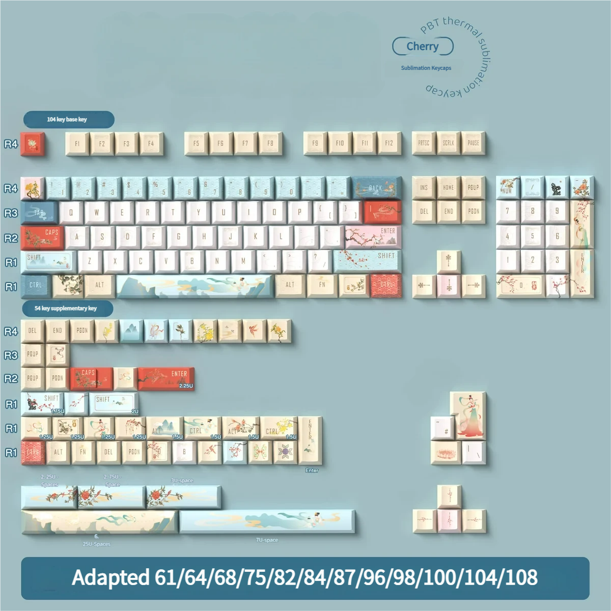 Detailed view 10 of Dunhuang Series Keycap Set Exquisite Dunhuang art artisan keycap