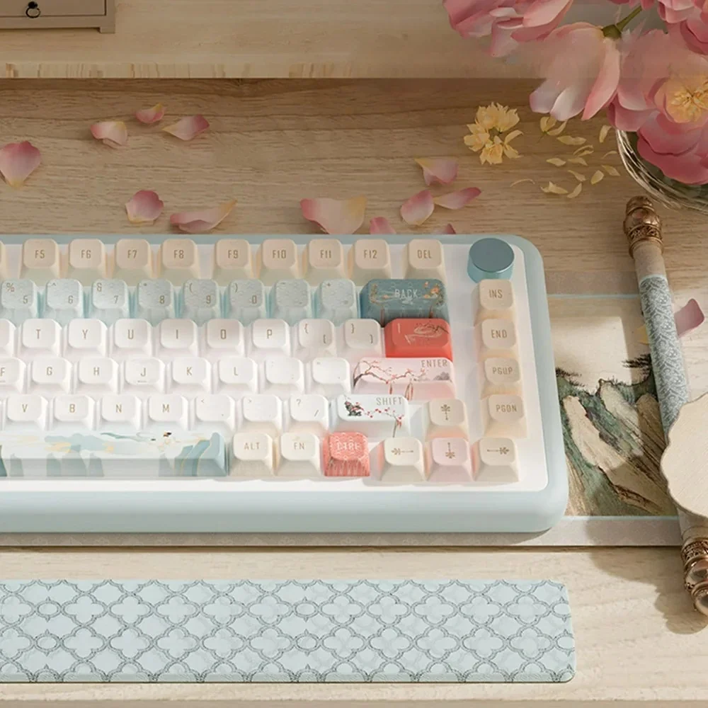 Detailed texture view of Dunhuang Series Keycap Set Exquisite Dunhuang art artisan design