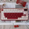 Detailed shot of dye-sublimation legends on a berry keycap