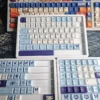 Angle view of Egret Cherry Keycap Set Elegant Egret design showing color layering and layout presence