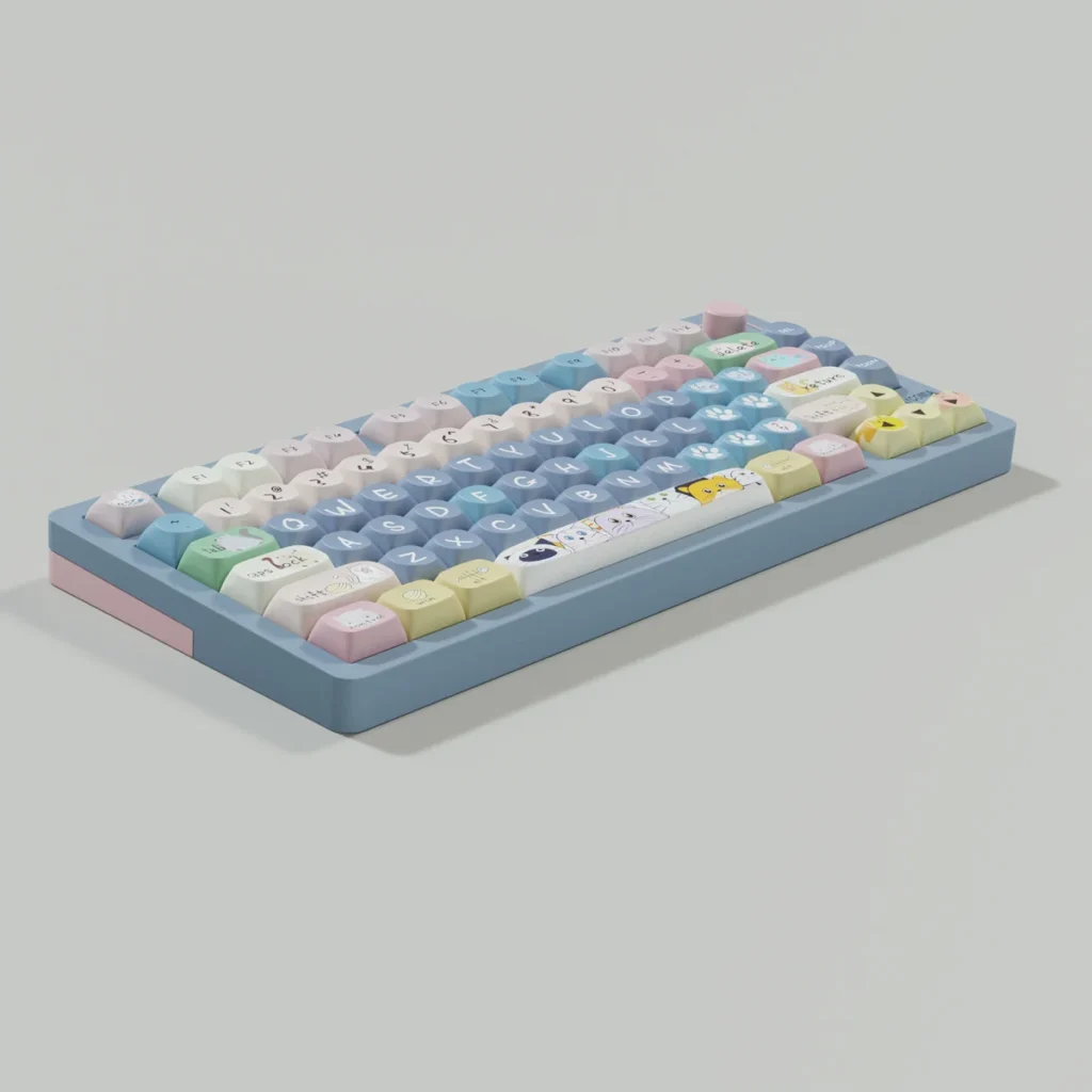 Ergonomic MOA profile of Cat & Mouse keycaps for comfortable typing