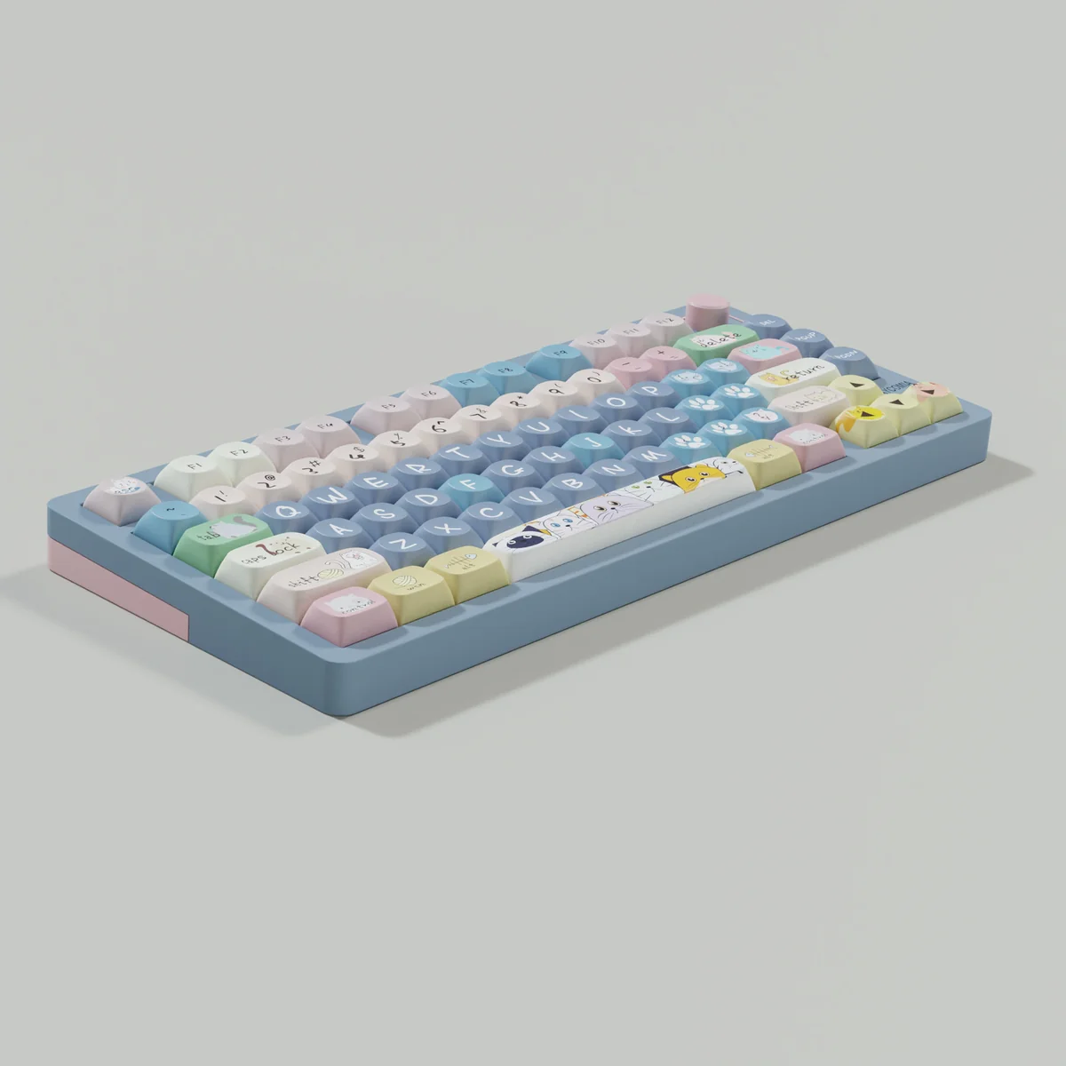 Ergonomic MOA profile of Cat & Mouse keycaps for comfortable typing