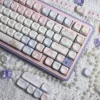 Ergonomic MOA profile keycaps with angel bear design