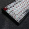 Full keyboard layout with Crayon Shin-chan keycaps installed