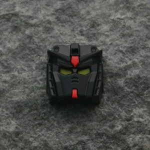 Mobile Suit Gundam RX-78-2 metallic keycap glowing on a backlit keyboard