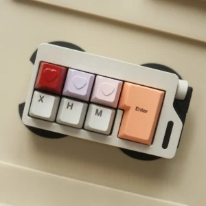 Crimson Red Heart Keycap on a mechanical keyboard