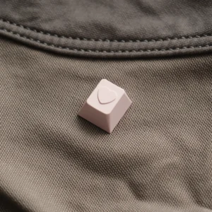 Heart Keycap showcasing its polished metallic finish
