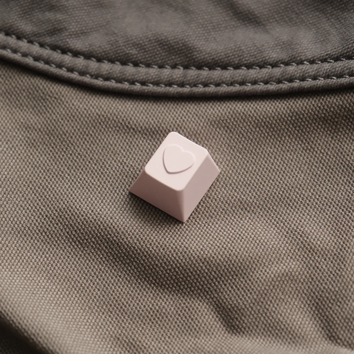 Heart Keycap showcasing its polished metallic finish