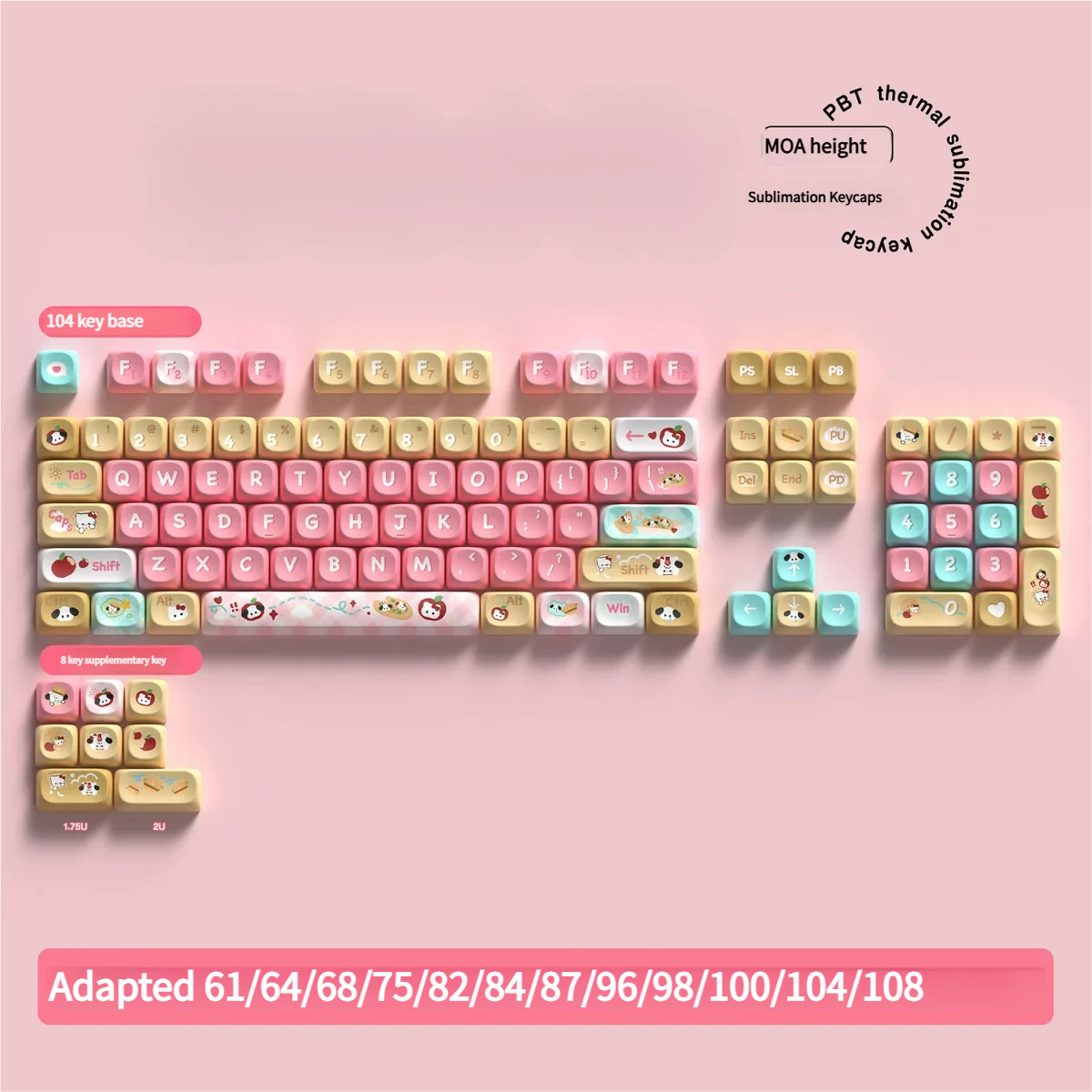 Angle view of Hello Kitty Pochacco & Beloved Sanrio characters showing color layering and layout presence