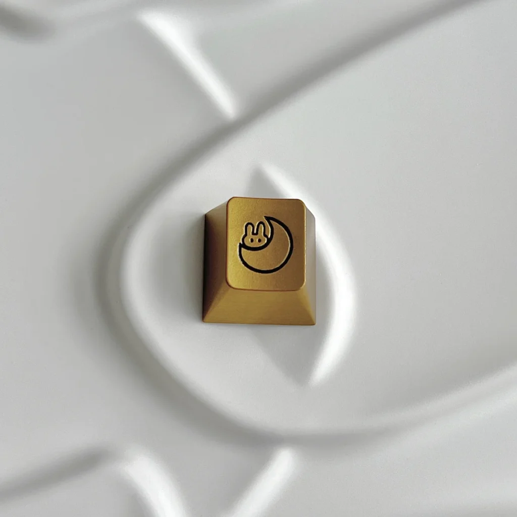 High-Quality Aluminum Moon Rabbit Keycap - Collector's Edition
