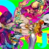 Angle view of JoJo's Bizarre Adventure Narciso Unique JoJo's Desk Mat showing sculpt and color layering