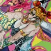 Detailed texture view of JoJo's Bizarre Adventure Narciso Desk Mat Unique JoJo's Desk Matartisan design