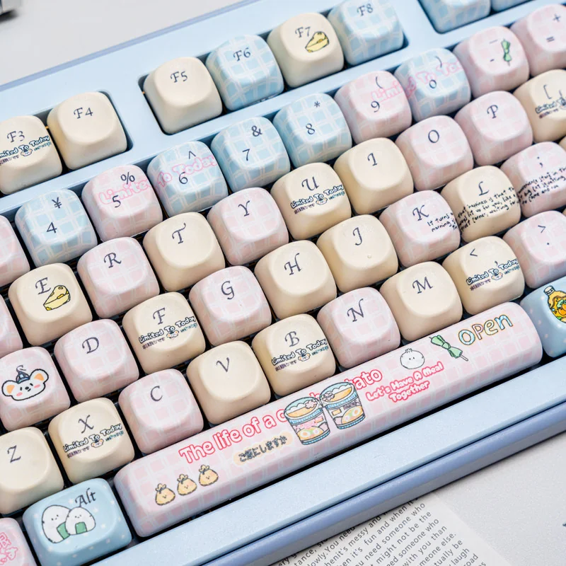 Keyboard featuring Rat Convenience Store themed keycaps