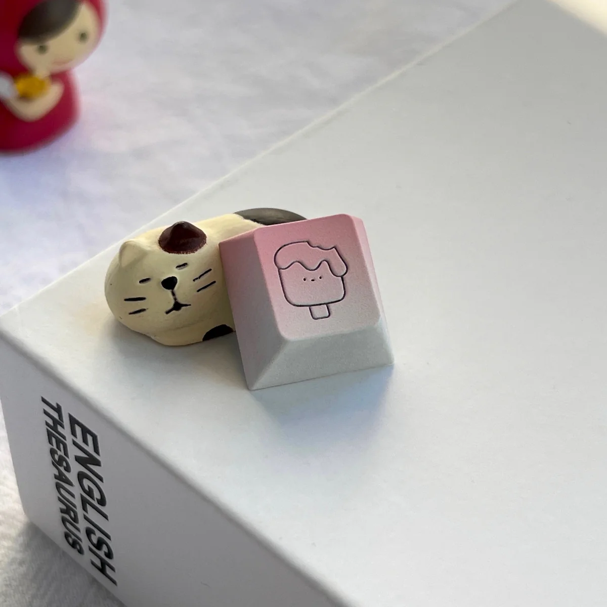 Matcha Ice Cream Keycap - CNC machined aluminum, vibrant green