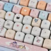 Side view of the MOA profile keycaps, demonstrating uniform height and comfortable ergonomic shape.