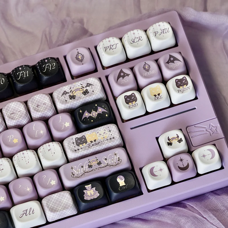 Side view of MOA profile keycap ergonomics