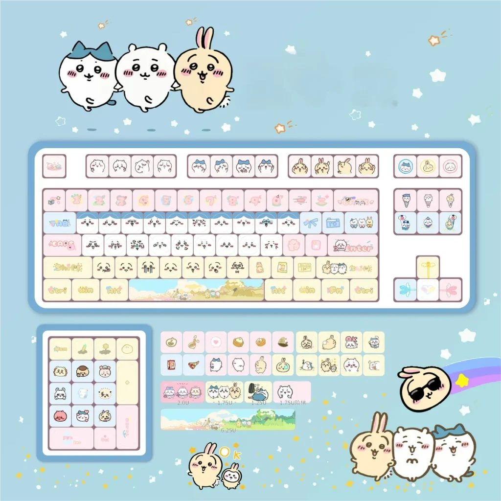 Side view of MOA profile keycap set highlighting ergonomic curve
