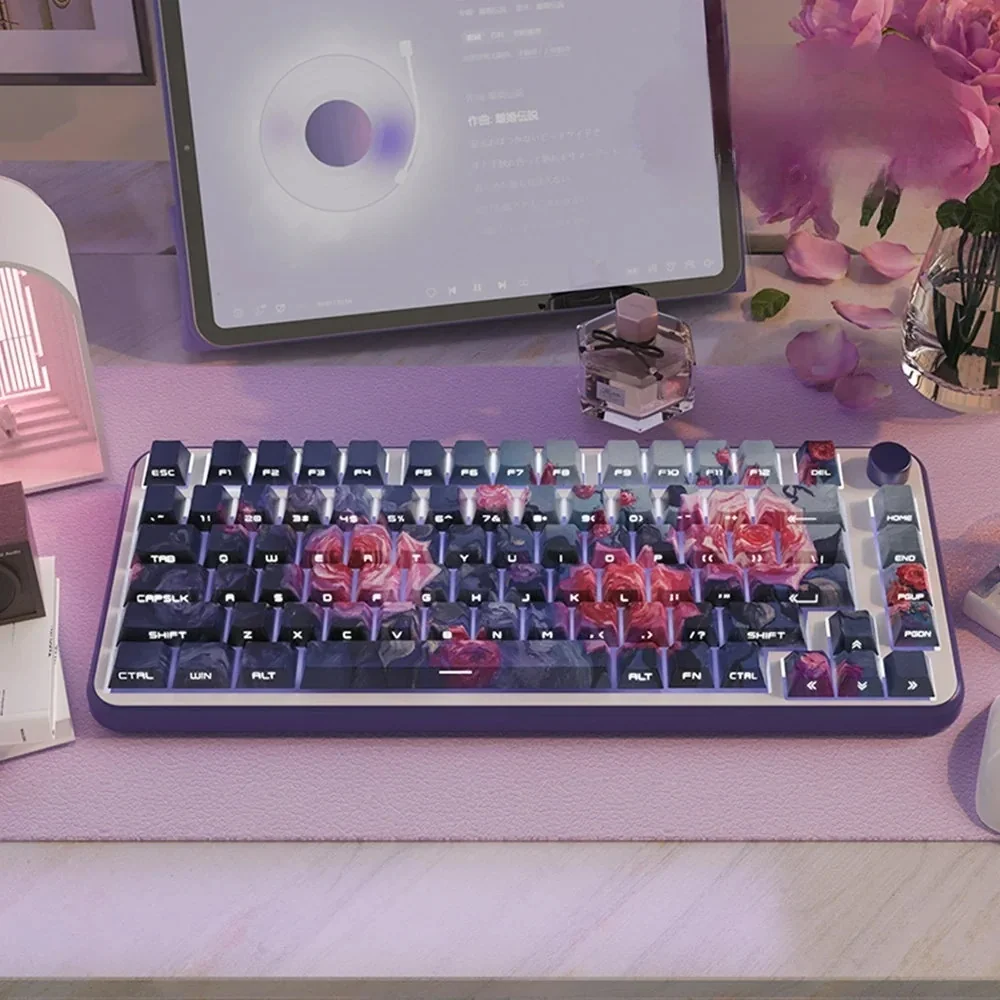 Monet Art Cherry Keycap Monet oil painting PBT hero image featuring Monet Art Keycap Set