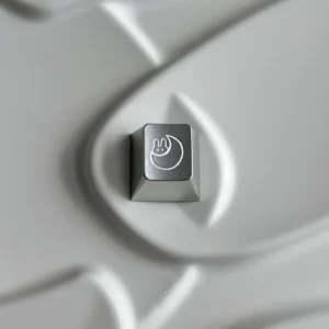 Close-up of Moon Rabbit Keycap - Detail and Craftsmanship