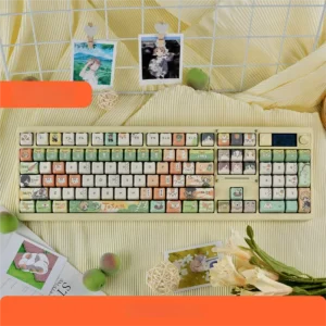 Natsume's Book of Friends PBT Keycap Set featuring Nyanko-sensei and anime characters