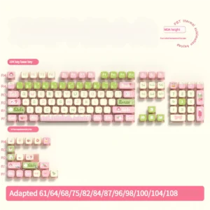 Packaging of the Strawberry Milk Rabbit PBT Keycap Set, ready for unboxing