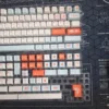 Detail shot of PBT keycap texture and color saturation
