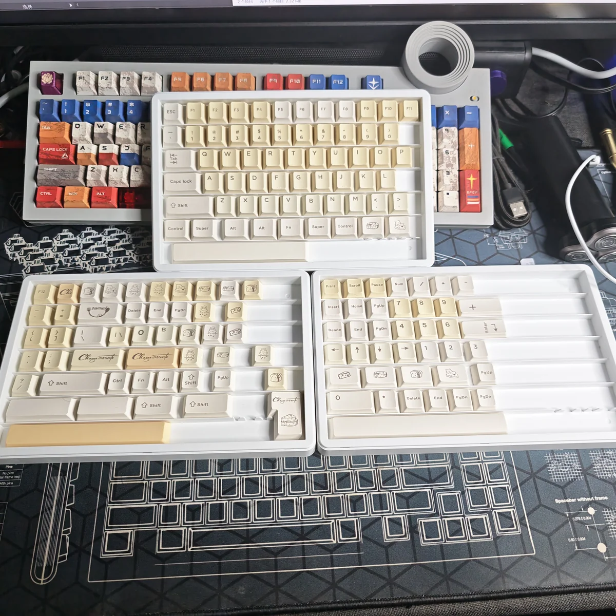 Durable PBT material texture of cheese-themed keycaps