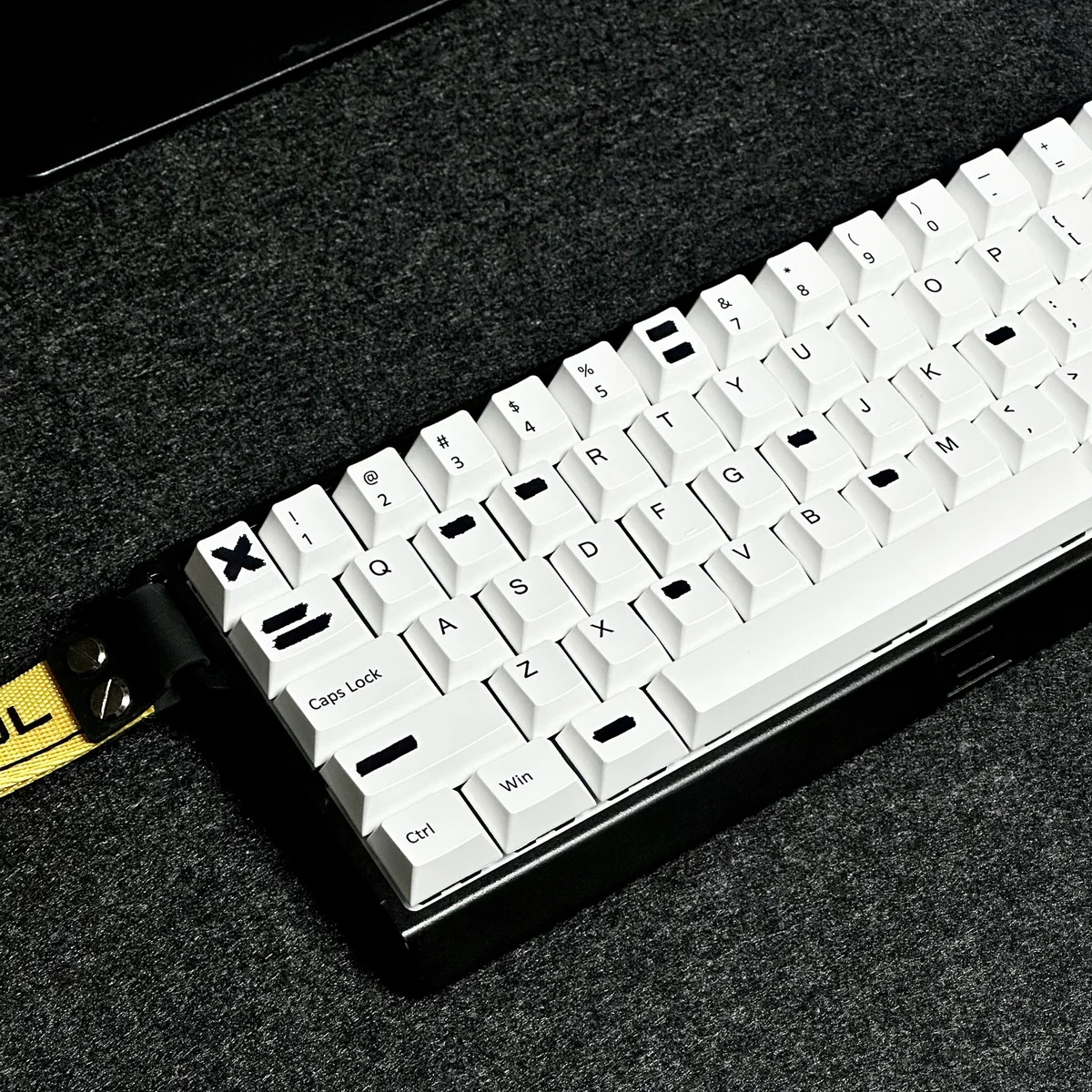 Close-up of Quirky Alteration Cherry Keycap Distinctive highlighting details and finish