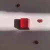 Red Aluminum Artisan Keycap on a mechanical keyboard
