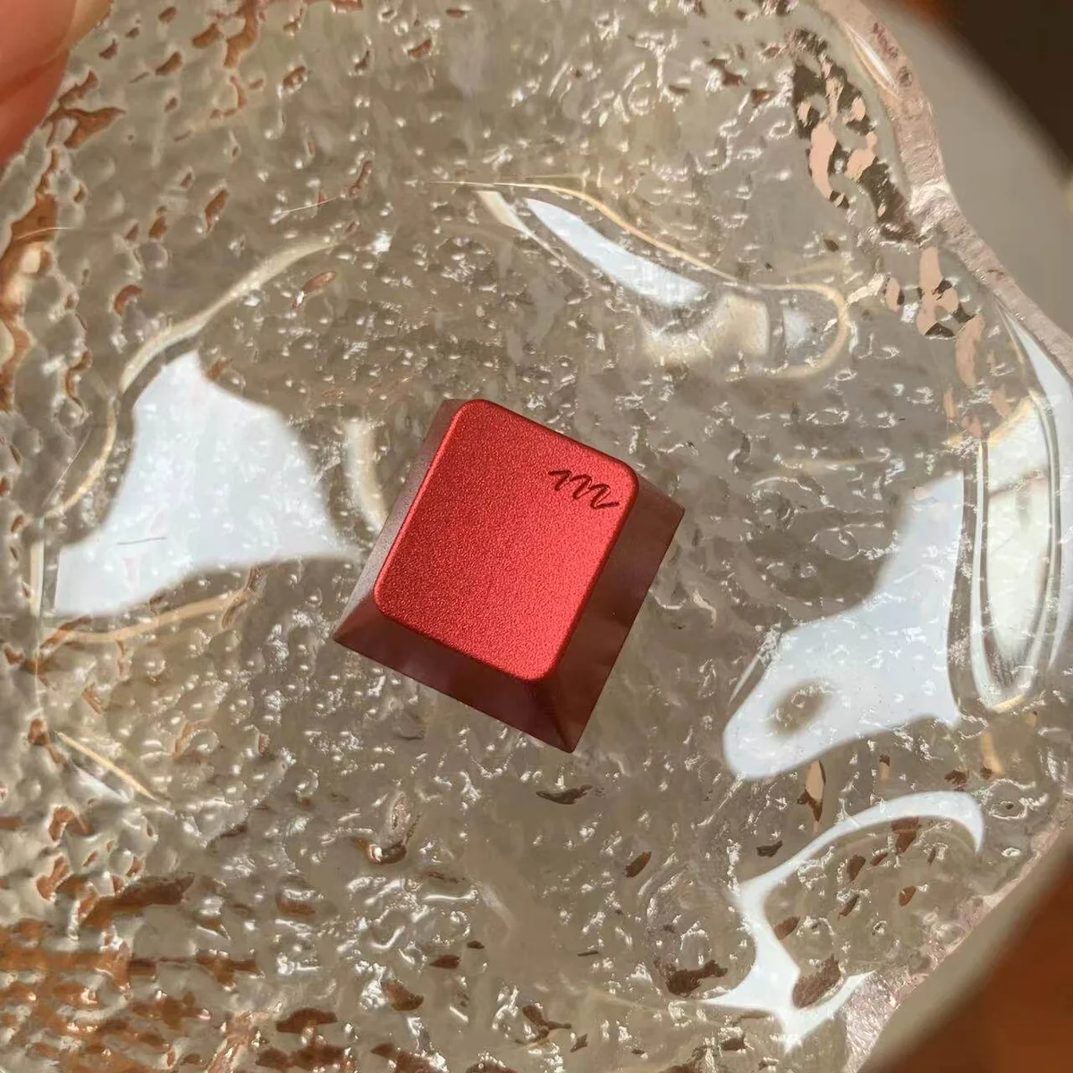 Top-down view of the Red Artisan Keycap texture