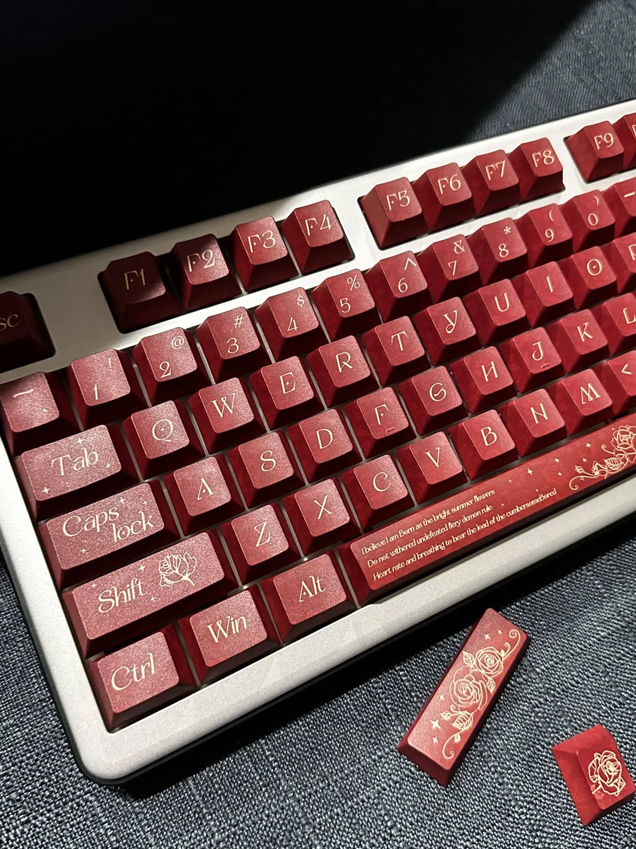 Individual novelty keycaps from the Rose Keycap Set, showcasing unique rose-themed accent keys.