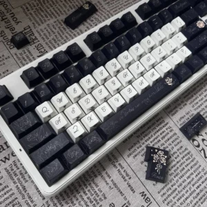 Full Layout of Rose Series 139-Key PBT Dye-Sub Keycap Set