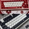 Rose Series Red PBT Dye-Sub Keycap Set for Mechanical Keyboards