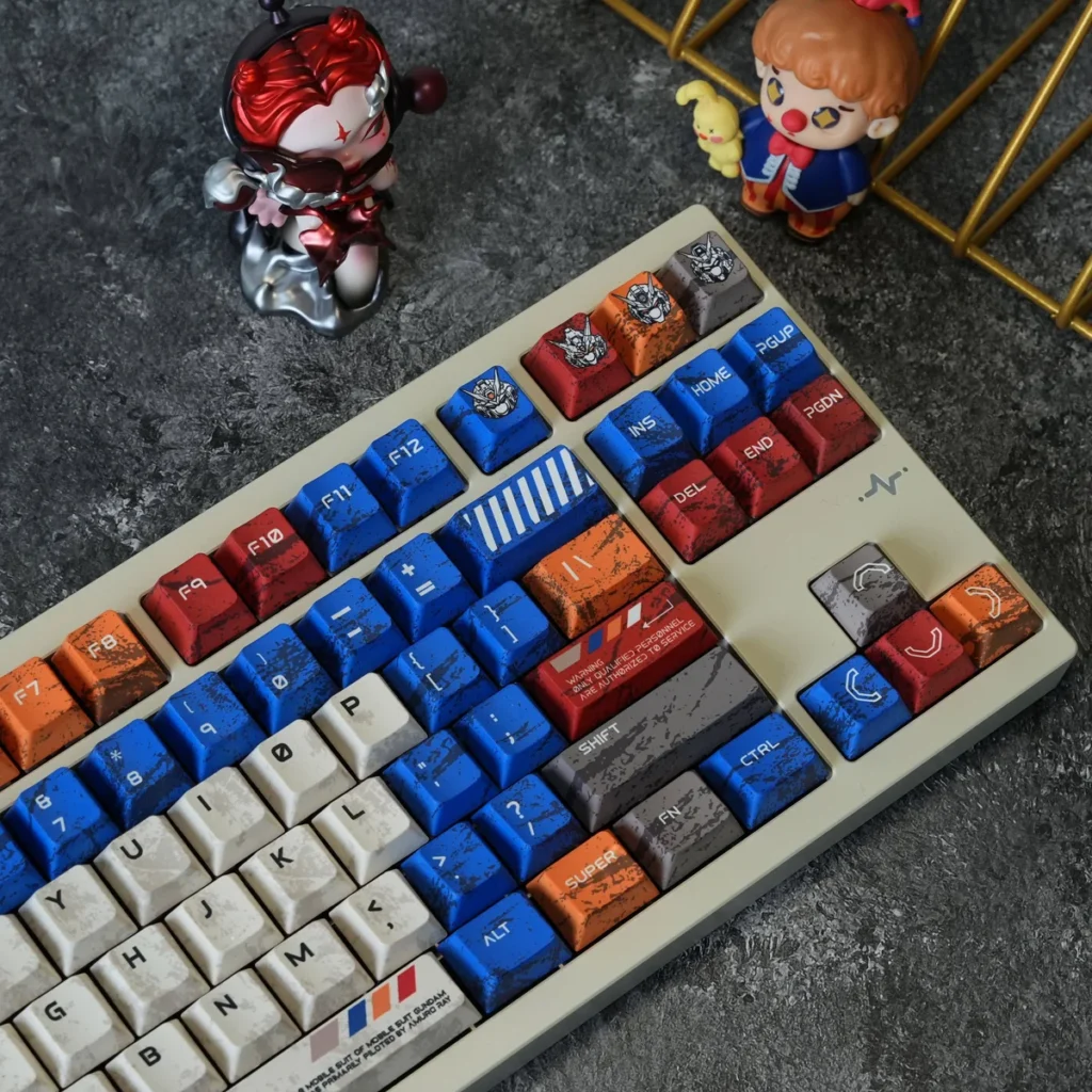Full layout view of 139-key RX-78-2 Gundam keycap set