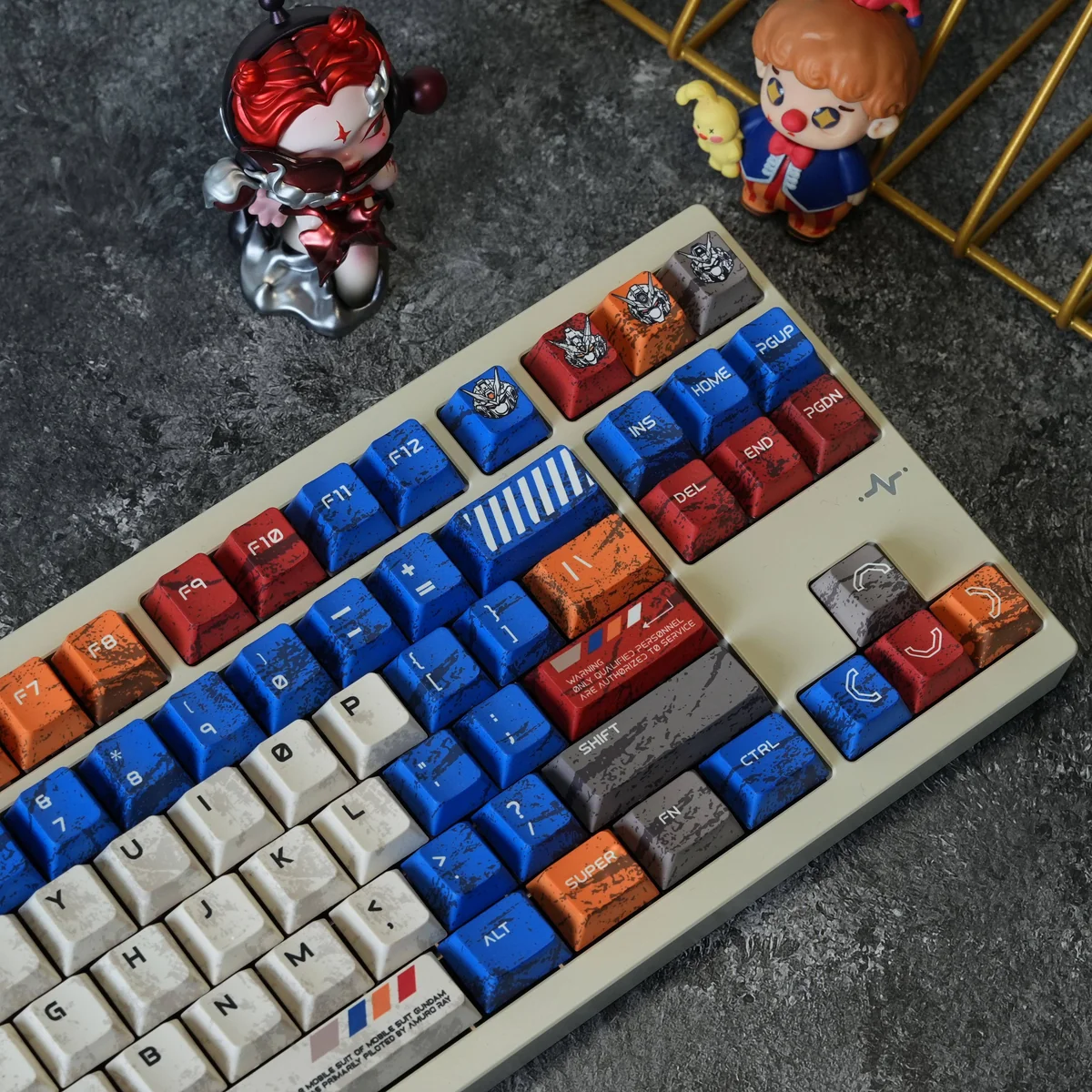 Full layout view of 139-key RX-78-2 Gundam keycap set