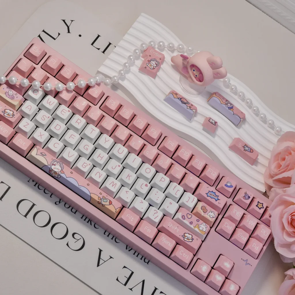 Space Rabbit Cherry Keycap Unique Space Rabbit hero image featuring Space Rabbit Keycap Set