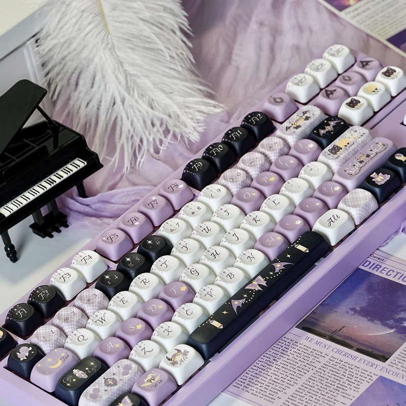 Star Weaver Witch celestial design detail on PBT keycap
