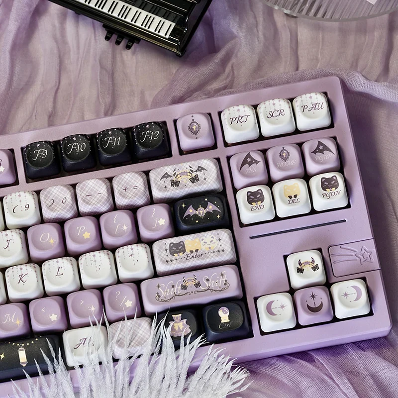Close-up of Star Weaver Witch keycap with dye-sublimated legends