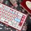 Sweet Cherry Series Keycap Nostalgic 'Mint installed on a mechanical keyboard setup
