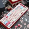 Detailed texture view of Sweet Cherry Series Keycap Nostalgic 'Mint design and material