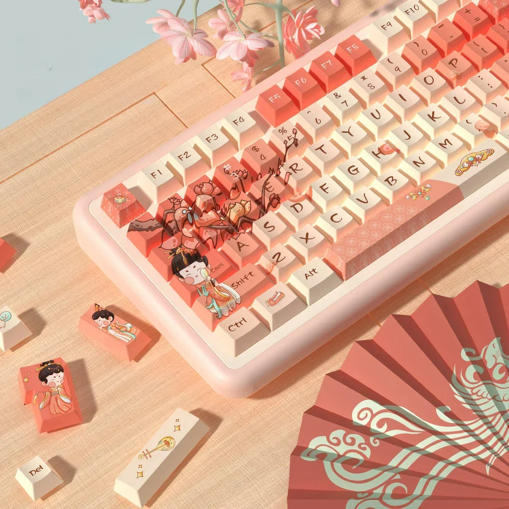 Close-up of Tang Palace Series Keycap Exquisite Tang Dynasty highlighting details and finish