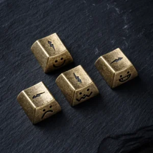 Luminous Copper keycap showcasing its unique texture and raw material appeal