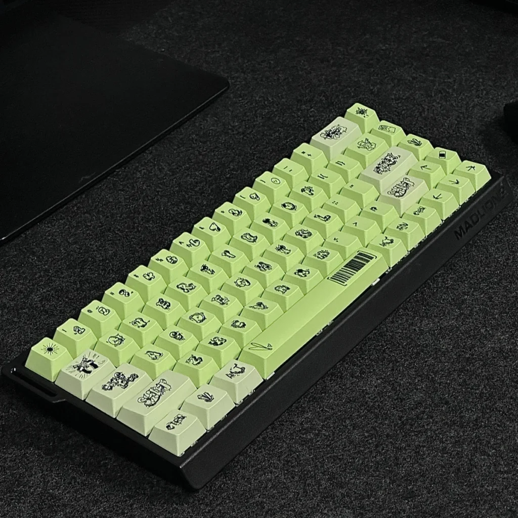 Full layout of American Graffiti keycap set showing urban art theme