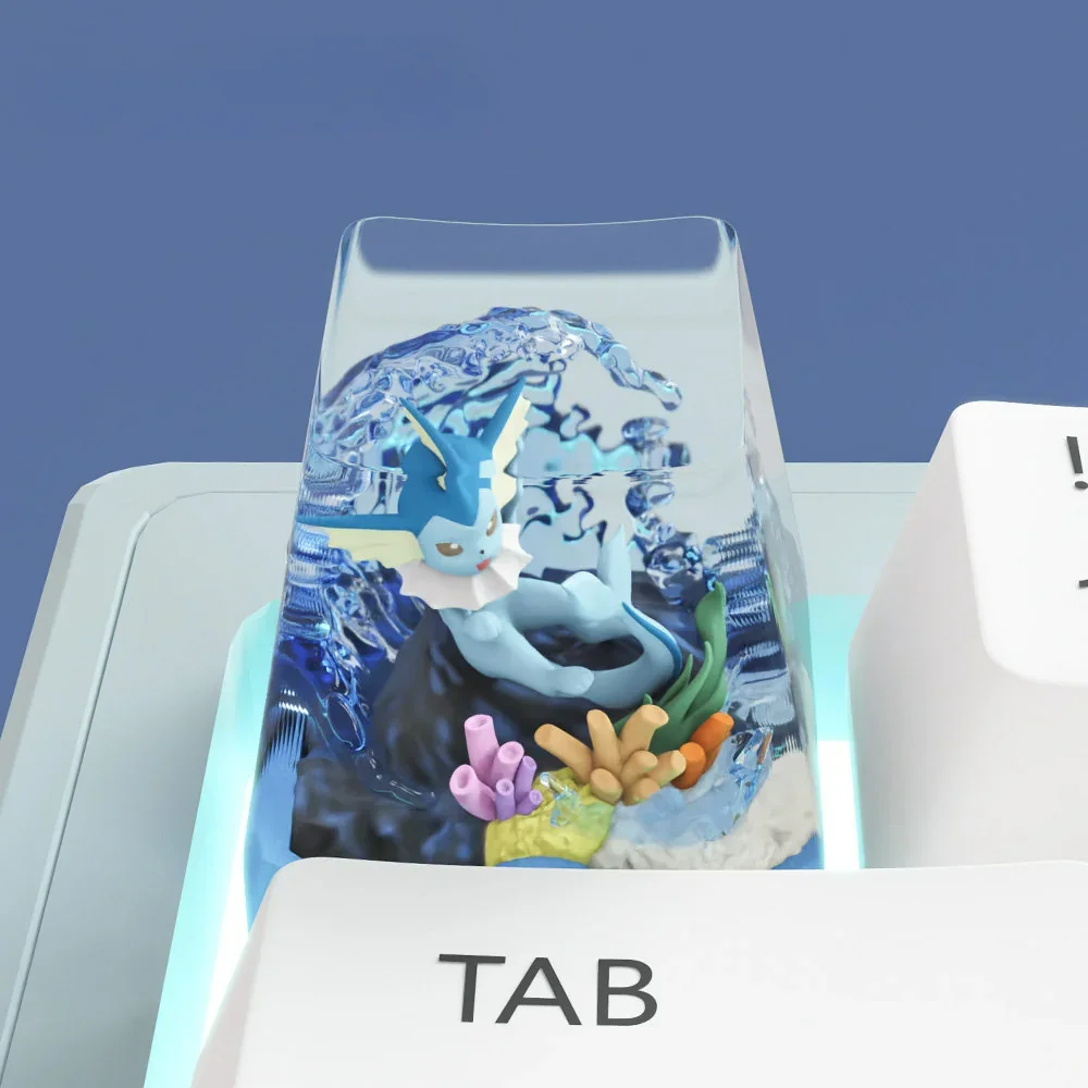 Vaporeon Transparent Resin Artisan Keycap product image