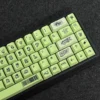 Close-up of vibrant graffiti designs on Cherry profile keycaps