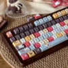 Texture shot of a Wacky Doll PBT keycap, emphasizing the matte finish and durability of the PBT material.