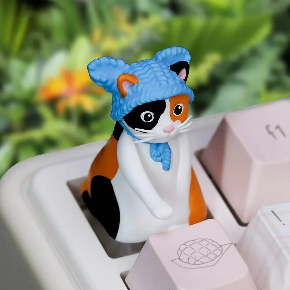 Collection of Whimsical Cat, Carrot, and Tissue Box Keycaps