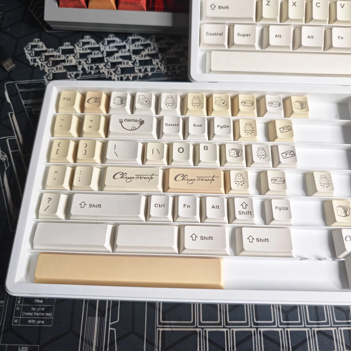 Full layout compatibility of 150-key Whimsical Cheese set